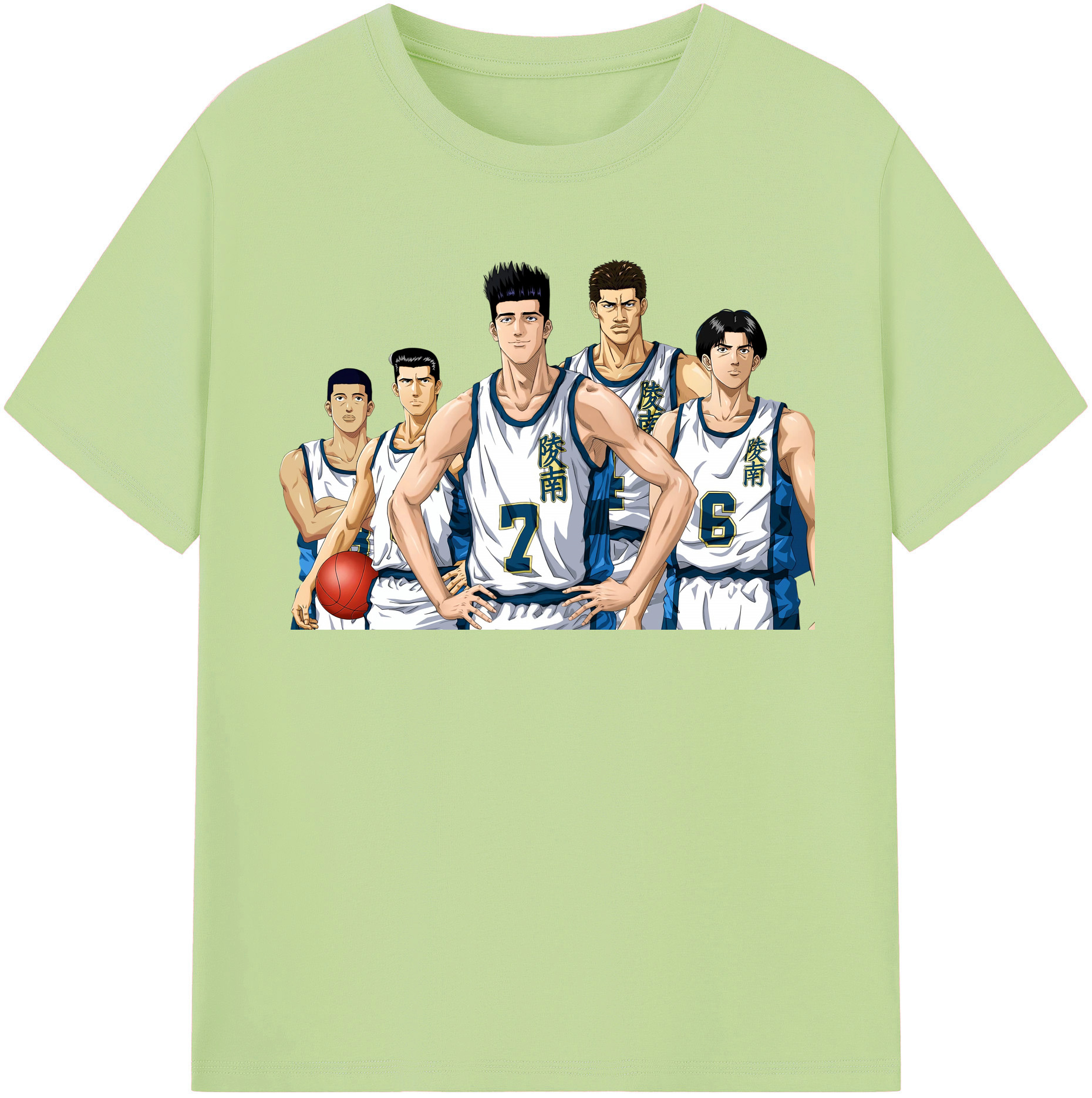 SLAM DUNK／スラムダンク 綿100％半袖Tシャツ（フロントプリント）